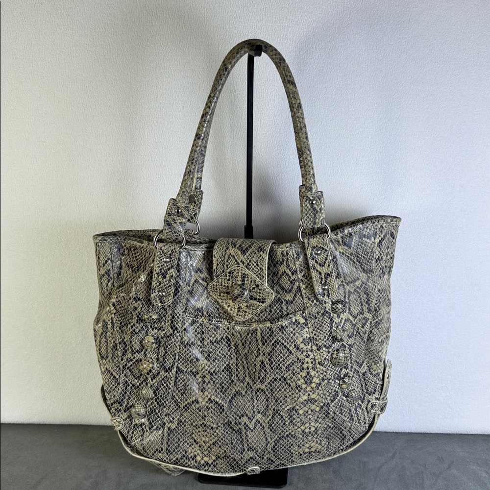 Michael Rome Designs Genuine Leather Snakeskin Bag Made in Italy